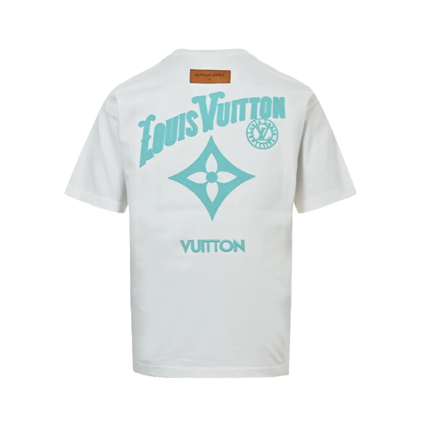 Louis Vuitton/Louis Vuitton 26ss front and rear letter logo woven embroidery short sleeves